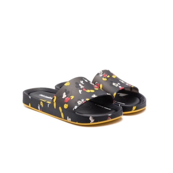 Mini Melissa Mickey Mouse slides in Dust Bag Youth Size 3 - Picture 3 of 7